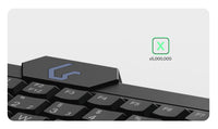 KeySonic KSK-3210ELU (DE), Super-Mini Tastatur, Hintergrundbeleuchtung, Touchpad, schwarz