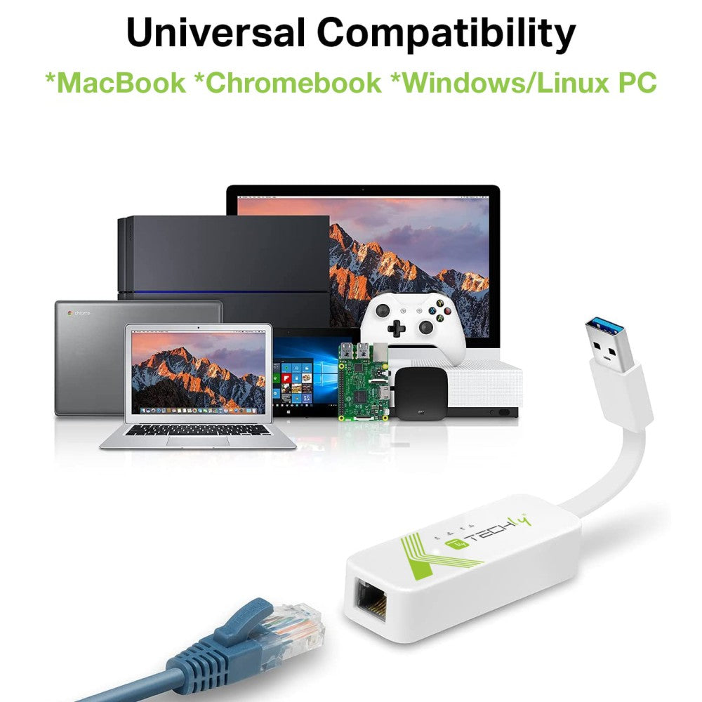 Techly IDATA USB-ETGIGA-3A Netzwerkkarte Ethernet 5000 Mbit/s