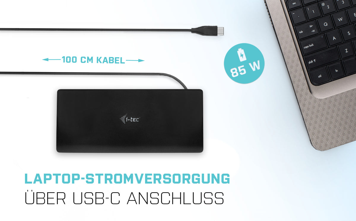 i-tec USB-C Quattro Display Docking Station with Power Delivery 85 W