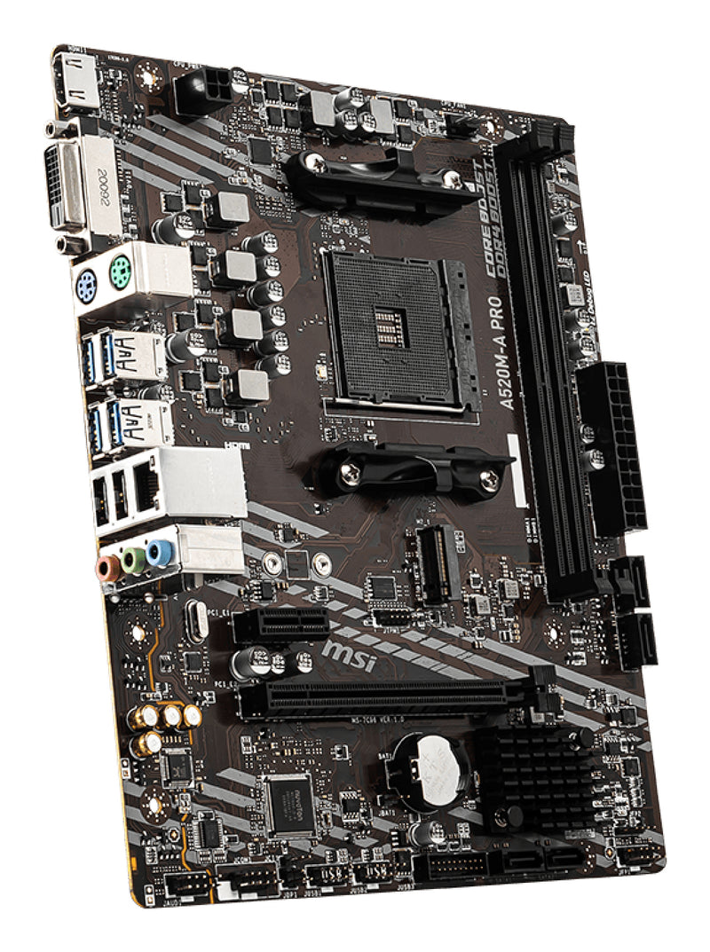 MSI A520M-A PRO Motherboard AMD A520 Sockel AM4 micro ATX