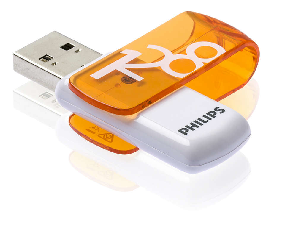 Philips FM12FD05B USB-Stick 128 GB USB Typ-A 2.0 Orange, Weiß
