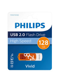 Philips FM12FD05B USB-Stick 128 GB USB Typ-A 2.0 Orange, Weiß