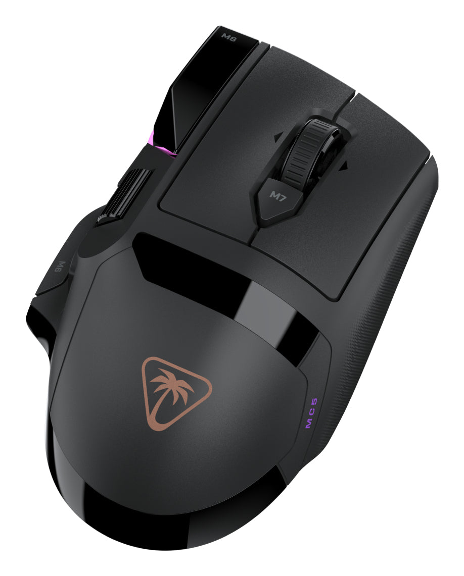 Turtle Beach Command Series MC5 Wireless Gaming-Maus - 8K-Abrufrate, optischer Owl-Eye-Sensor mit 30.000 DPI, 4D-Scrollrad, Titan Optical Switches, RGB-Beleuchtung, bis zu 35-Stunden-Akku