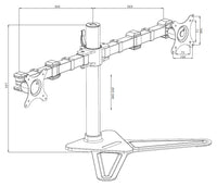 iiyama DS1002D-B1 Flachbildschirm-Tischhalterung 81,3 cm (32") Tisch/Bank Schwarz