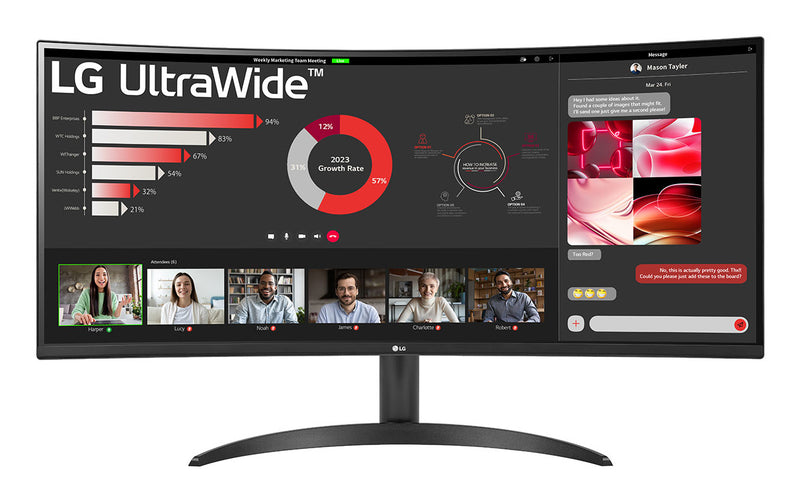 LG 34WR50QK-B Computerbildschirm 86,4 cm (34") 3440 x 1440 Pixel Wide Quad HD Schwarz