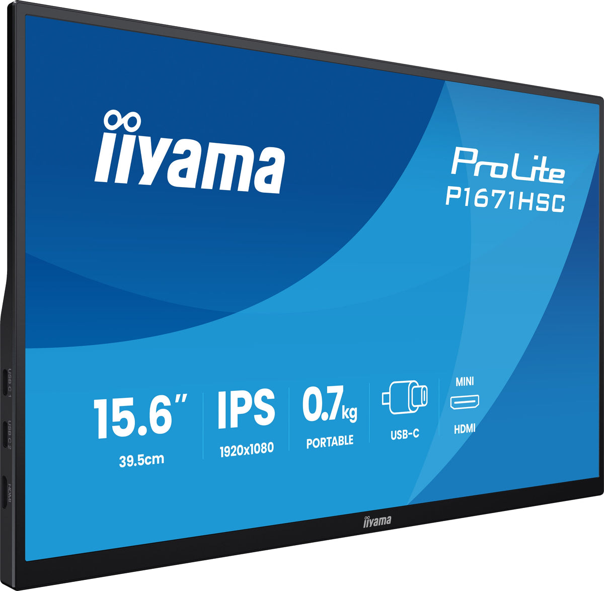 iiyama ProLite P1671HSC-B1 Computerbildschirm 39,6 cm (15.6") 1920 x 1080 Pixel Full HD LED Schwarz