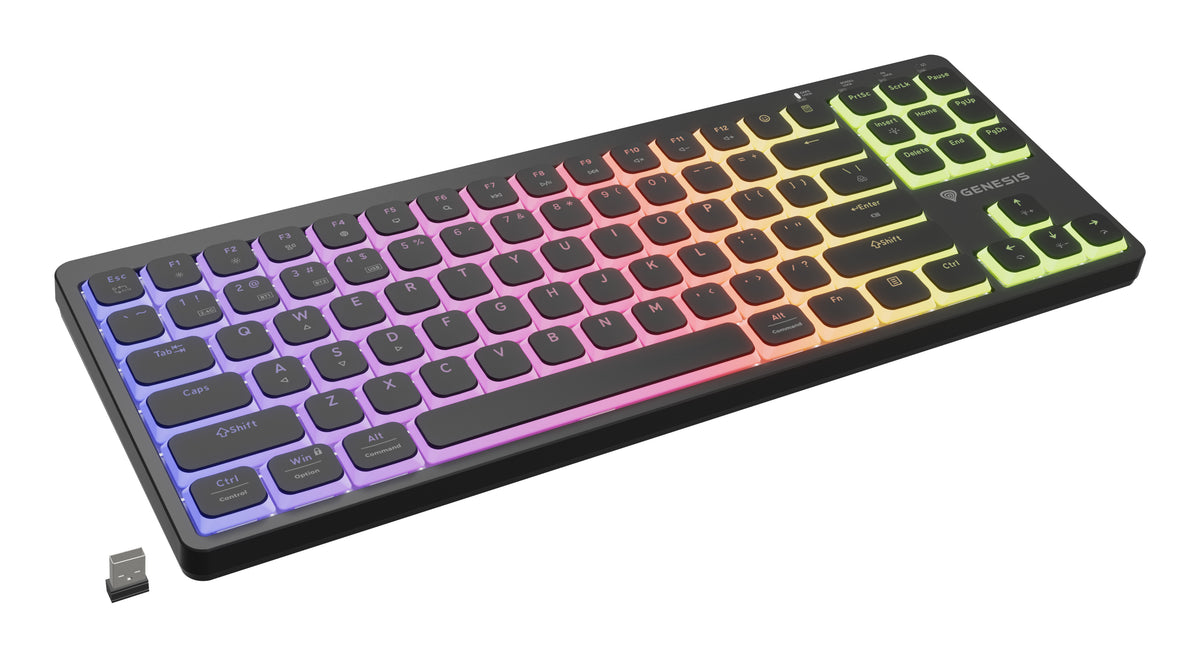 GENESIS Thor 430 TKL Wireless Tastatur Gaming USB + RF Wireless + Bluetooth QWERTY US Englisch Schwarz