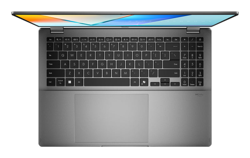 ASUS Vivobook 16 Flip TP3607AA-SI030W Intel Core Ultra 7 355 Hybrid (2-in-1) 40,6 cm (16") Touchscreen WUXGA 16 GB LPDDR5x-SDRAM 512 GB SSD Wi-Fi 7 (802.11be) Windows 11 Home Grau