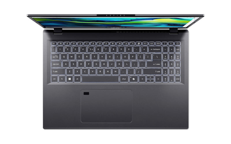 Acer Aspire 16 A16-51GM-50TK Intel Core 5 120U Laptop 40,6 cm (16") WUXGA 16 GB DDR5-SDRAM 512 GB SSD NVIDIA GeForce RTX 2050 Wi-Fi 6E (802.11ax) Windows 11 Home Grau