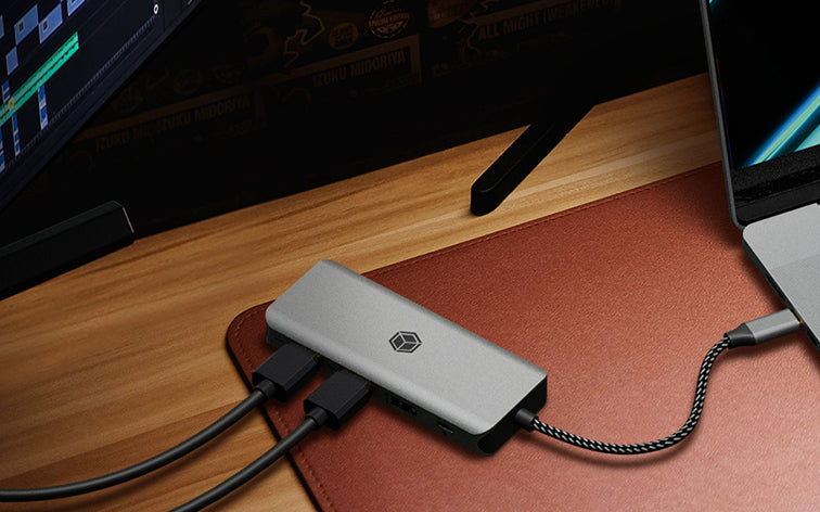 ICY BOX IB-DK4012-CPD, 9 in 1 USB Type-C® Notebook DockingStation, 2x HDMI