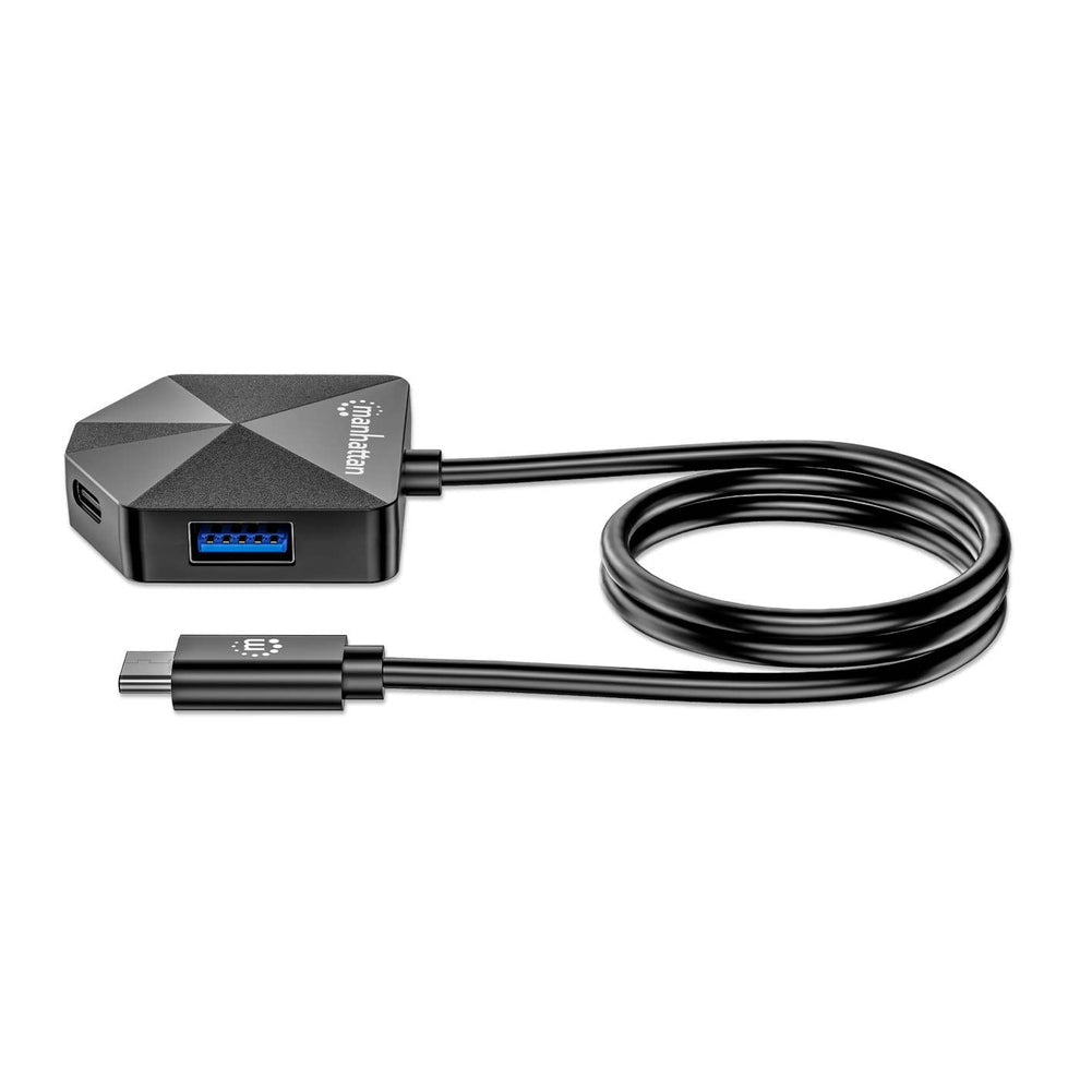 Manhattan 181150 laptop-dockingstation & portreplikator Kabelgebunden USB 3.2 Gen 2 (3.1 Gen 2) Type-C Schwarz