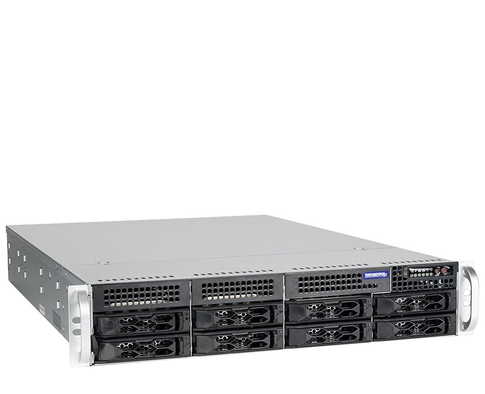 bluechip SERVERline R42316s 2 HE Rack, Intel® Xeon® Silver 4410Y Prozessor / 2.00 GHz, TPM-Modul, 32 GB DDR5, 2 x 960 GB SSD, 2 x 10 Gigabit Ethernet