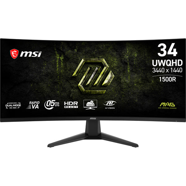 MSI MAG 346CQDF E20 Computerbildschirm 86,4 cm (34") 3440 x 1440 Pixel UltraWide Quad HD LCD Schwarz