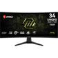 MSI MAG 346CQDF E20 Computerbildschirm 86,4 cm (34") 3440 x 1440 Pixel UltraWide Quad HD LCD Schwarz