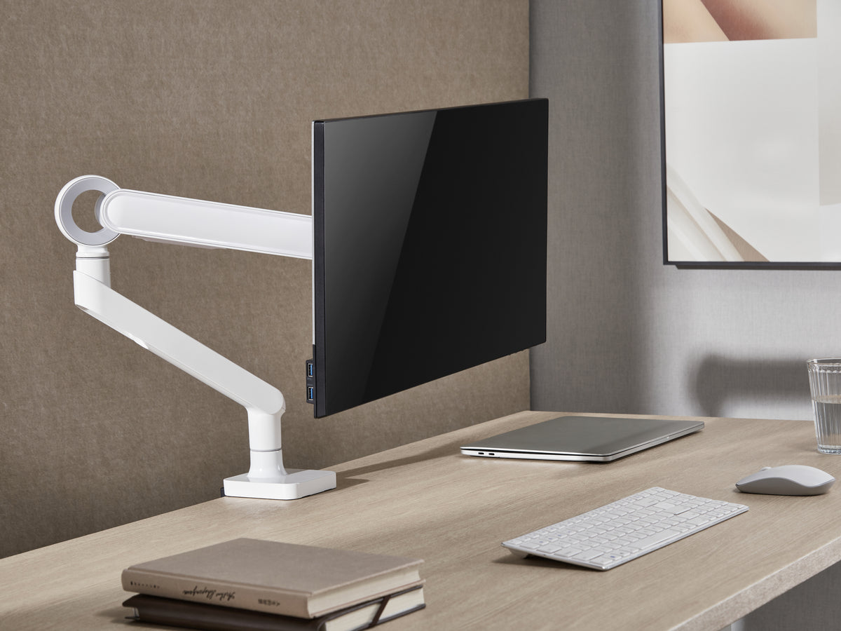 Equip 17"-35" Premium Monitor Schreibtischhalterung, Weiß