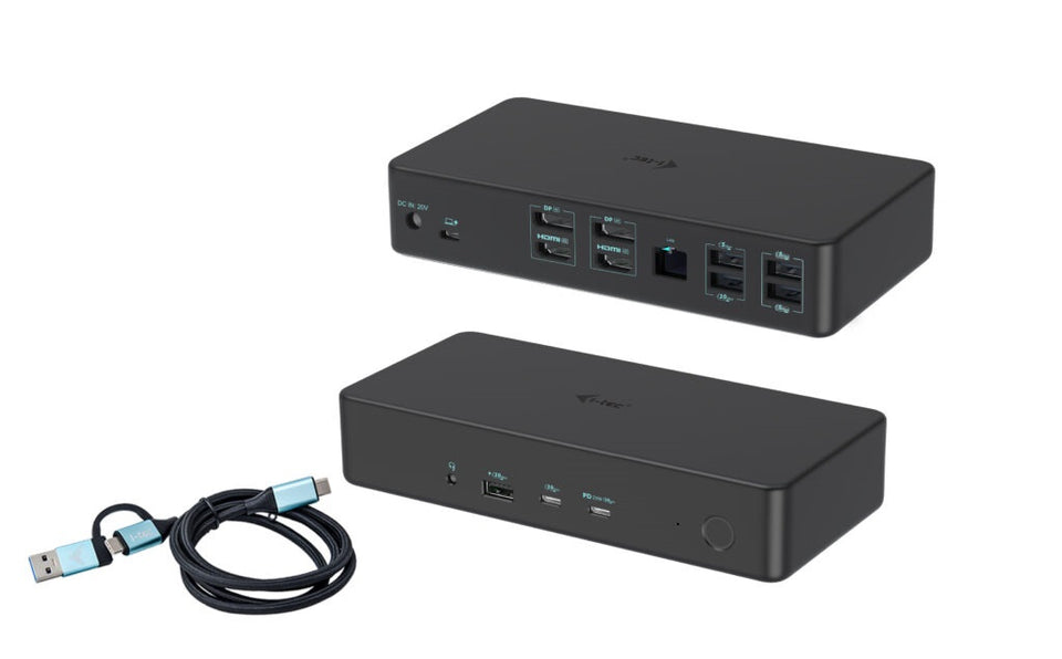 i-tec USB 3.0 / USB-C / Thunderbolt 3 Professional Dual 4K Display Docking Station Génération 2 + Power Delivery 100W