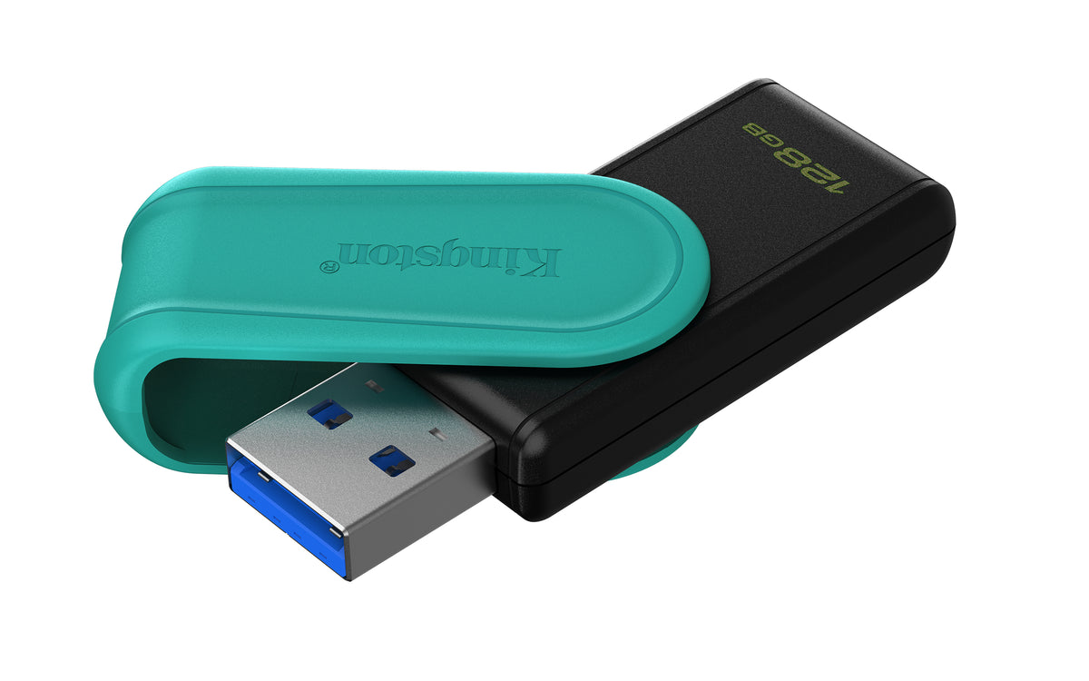 Kingston Technology DataTraveler 128GB Portable USB 3.2 Gen 1 Exodia S (Schwarz/Türkis)