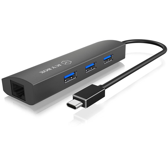 ICY BOX IB-HUB1406-C USB-C HUB 4-Port 3xUSB 3.0| 1xGigabit LAN