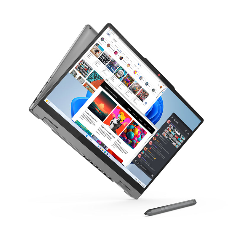 Lenovo IdeaPad 5 2-in-1 14IRH9 Intel® Core™ i7 i7-13620H Hybrid (2-in-1) 35,6 cm (14") Touchscreen WUXGA 16 GB LPDDR5x-SDRAM 1 TB SSD Wi-Fi 6 (802.11ax) Windows 11 Home Deutsch Grau