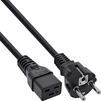 InLine Netzkabel 16A, Schutzkontakt gerade / Kaltgerätestecker IEC320/C19, 2m
