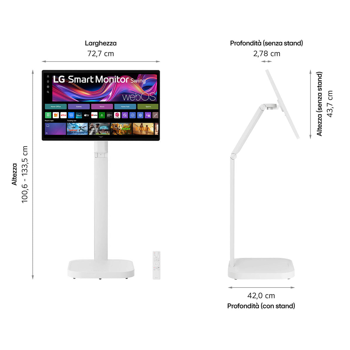 LG 32U889SA-W Computerbildschirm 80 cm (31.5") 3840 x 2160 Pixel 4K Ultra HD LCD Touchscreen Kiosk Weiß