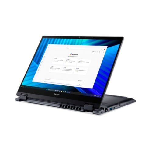 Acer TravelMate TMP414RN-55-TCO-58UA Intel Core Ultra 5 225U Hybrid (2-in-1) 35,6 cm (14") Touchscreen WUXGA 16 GB DDR5-SDRAM 512 GB SSD Wi-Fi 7 (802.11be) Windows 11 Pro Deutsch Blau