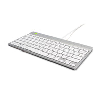 R-Go Tools Ergonomische Tastatur R-Go Compact Break, kompakte Tastatur mit Pausensoftware, QWERTY (US), Kabelgebunden, Weiß