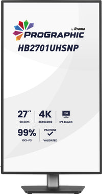 iiyama PROGRAPHIC HB2701UHSNP-B1 Computerbildschirm 68,6 cm (27") 3840 x 2160 Pixel 4K Ultra HD LCD Schwarz