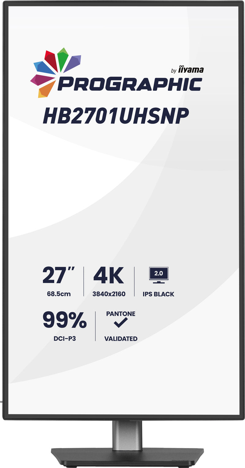 iiyama PROGRAPHIC HB2701UHSNP-B1 Computerbildschirm 68,6 cm (27") 3840 x 2160 Pixel 4K Ultra HD LCD Schwarz