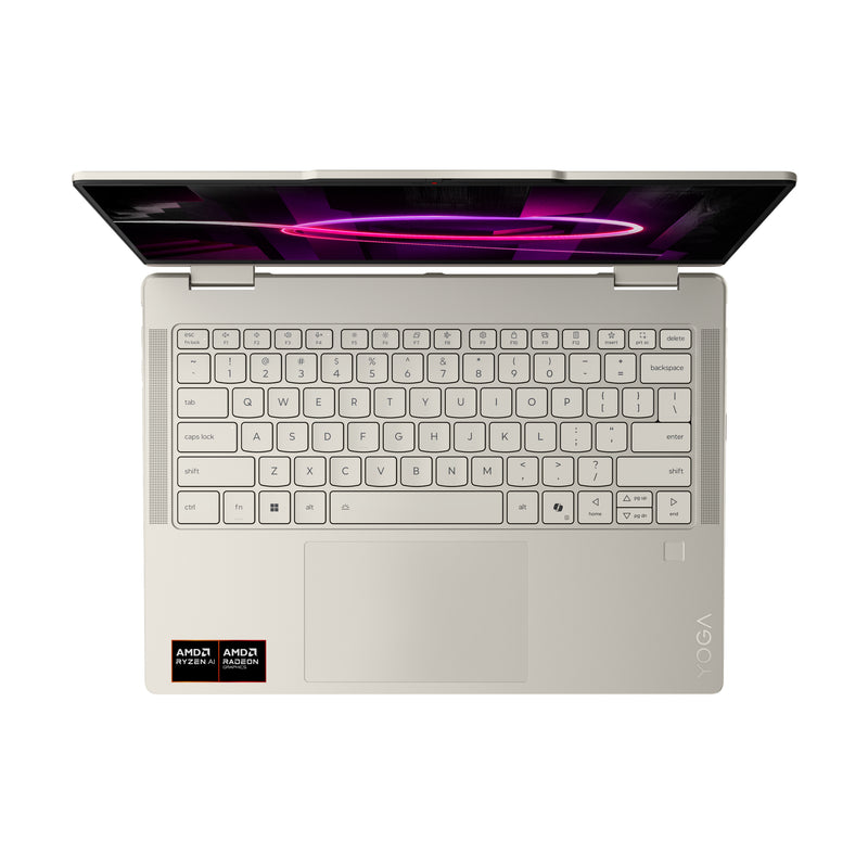 Lenovo Yoga 7 2-in-1 14AGP11 Copilot+ PC AMD Ryzen AI 7 445 Hybrid (2-in-1) 35,6 cm (14") Touchscreen WUXGA 32 GB LPDDR5x-SDRAM 1 TB SSD Wi-Fi 7 (802.11be) Windows 11 Home Deutsch Muschel (Farbe)