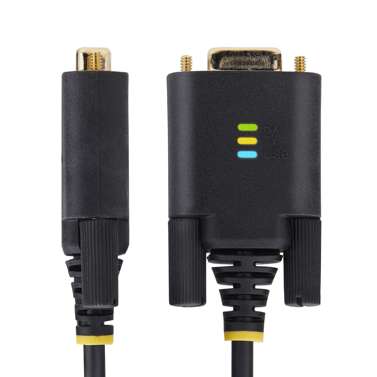 StarTech.com 1m USB Seriell Adapterkabel, USB-A auf DB9 RS232, FTDI, COM Retention, LED, wechselbare DB9 Schrauben und Muttern, ESD-Schutz, Windows, macOS und Linux