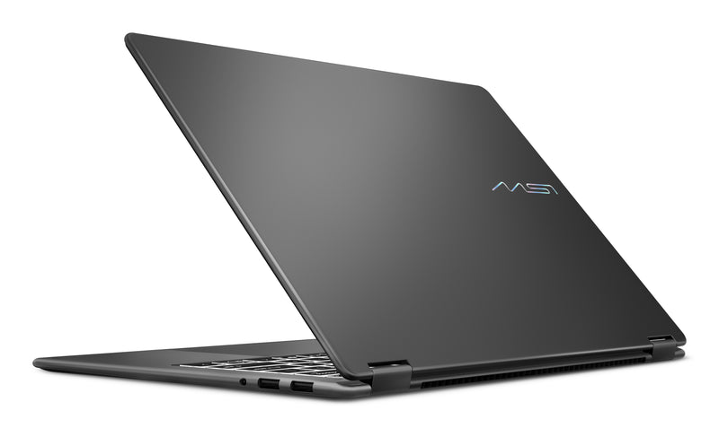 MSI Prestige 14 Flip AI+ D3MTG-055 Copilot+ PC Intel Core Ultra 9 386H Hybrid (2-in-1) 35,6 cm (14") Touchscreen Full HD+ 32 GB LPDDR5x-SDRAM 2 TB SSD Wi-Fi 7 (802.11be) Windows 11 Home Französisch Grau