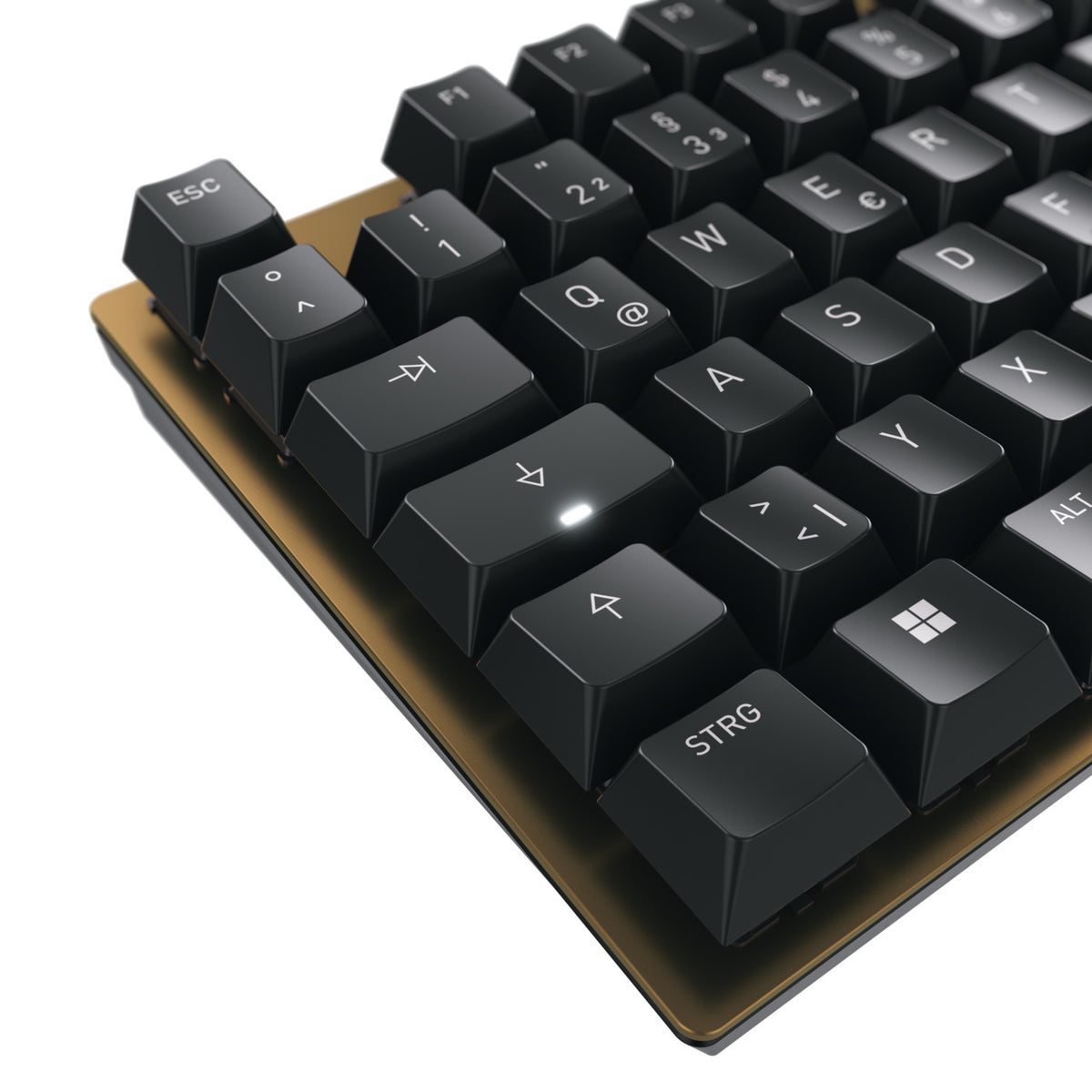 CHERRY KC 200 MX Tastatur Universal USB QWERTZ Deutsch Schwarz, Bronze