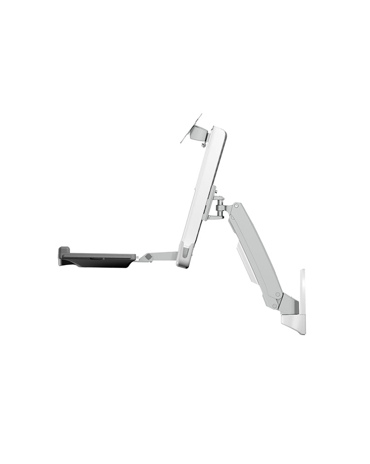 ICY BOX IB-MS600-W, "Sit-Stand-Workstation" mit Wandhalterung für einen Monitor bis zu 24" (61 cm)