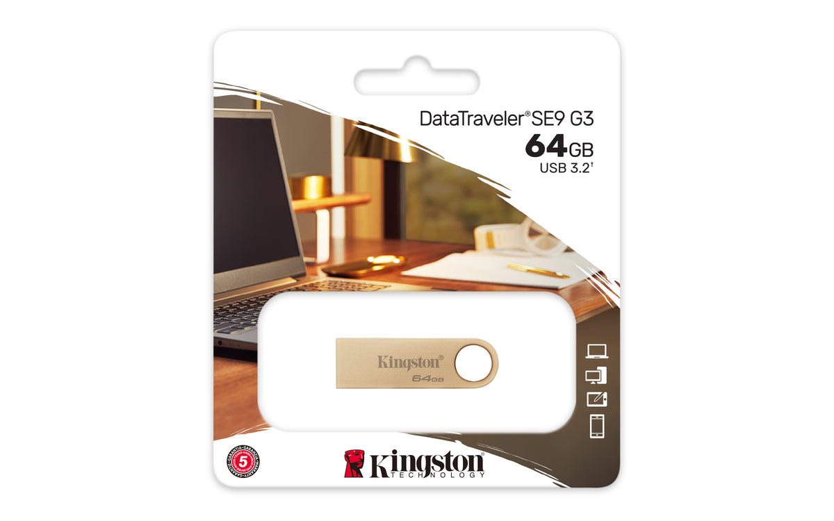 Kingston Technology DataTraveler 64GB 220MB/s Metall-USB-Stick 3.2 Gen 1 SE9 G3