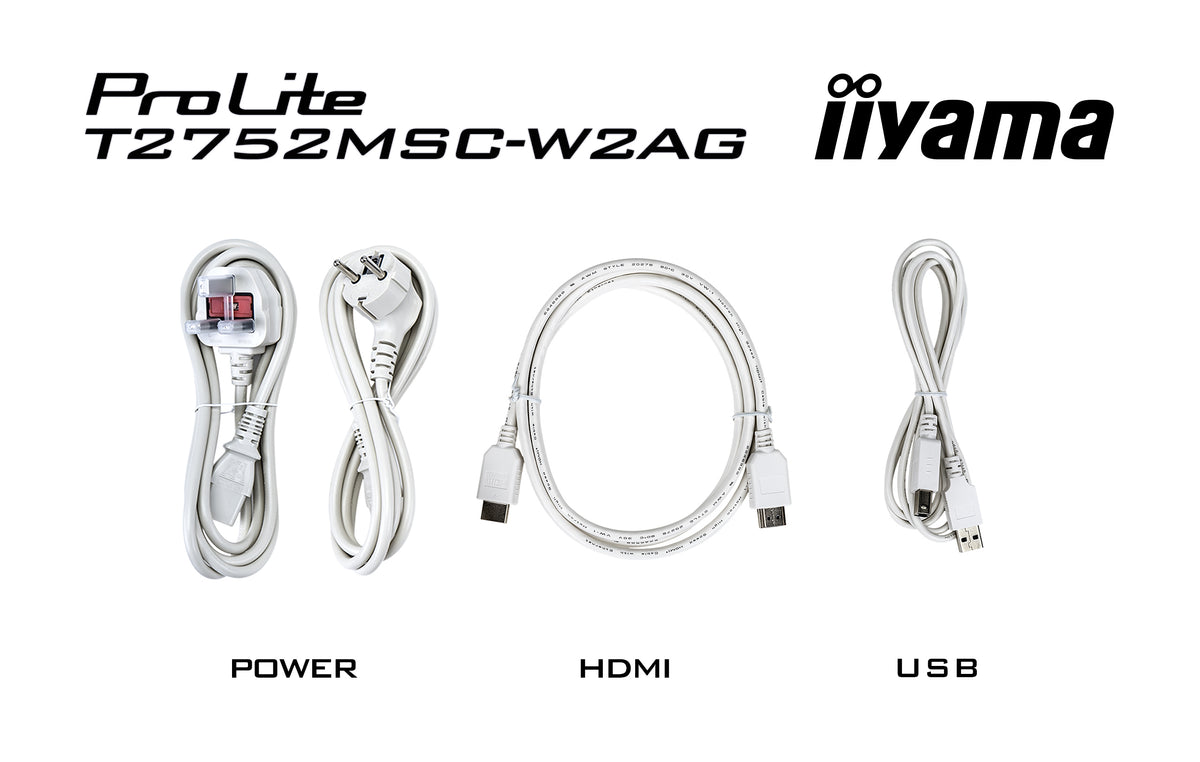 iiyama ProLite T2752MSC-W1AG Computerbildschirm 68,6 cm (27") 1920 x 1080 Pixel Full HD LCD Touchscreen Weiß