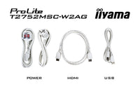iiyama ProLite T2752MSC-W1AG Computerbildschirm 68,6 cm (27") 1920 x 1080 Pixel Full HD LCD Touchscreen Weiß