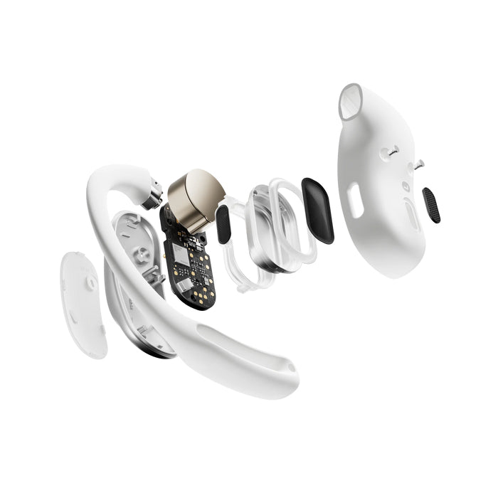 SHOKZ OpenFit Air, weiss Kopfhörer Kabellos Ohrbügel Anrufe/Musik/Sport/Alltag Bluetooth Weiß