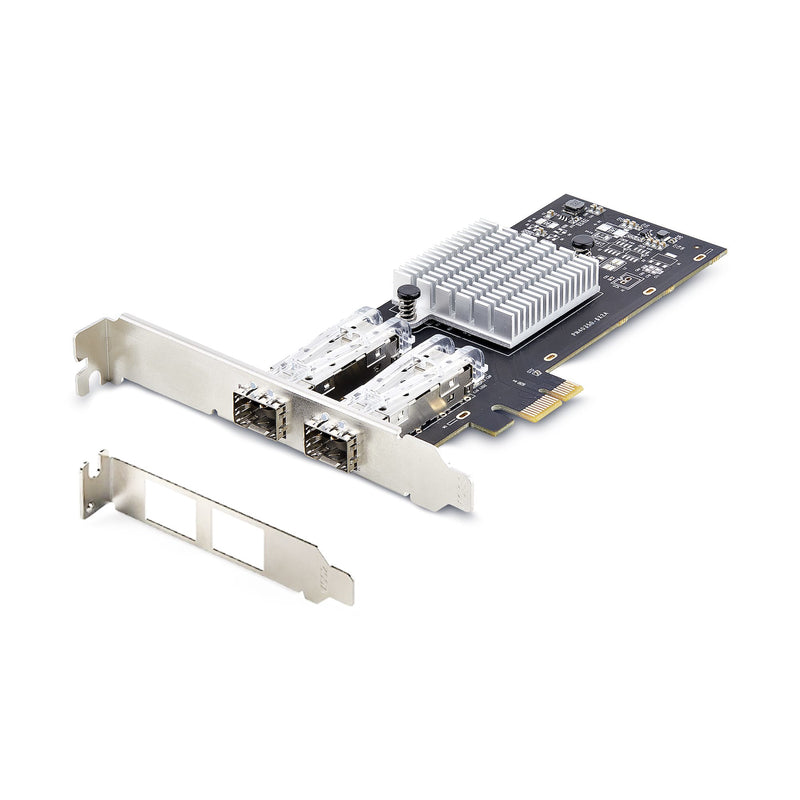 StarTech.com 2-Port GbE SFP Netzwerkkarte, PCIe 2.0 x1, Intel I350-AM2 2x 1GbE, 1000BASE Kupfer/Glasfaser Netzwerkkarte, Gigabit LWL/LAN Karte, Desktop/Server PCIE Netzwerkadapter, Windows und Linux Kompatibel