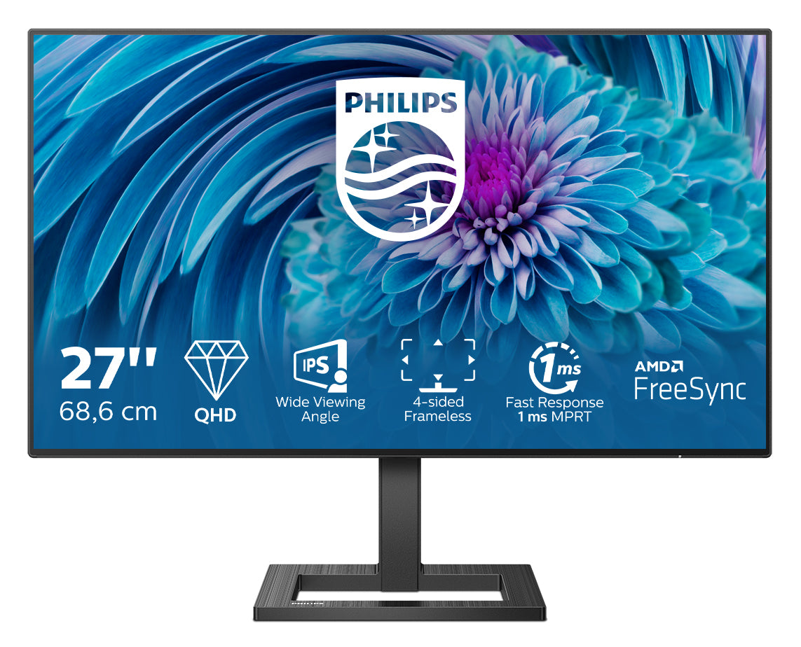 Philips E Line 275E2FAE/00 Computerbildschirm 68,6 cm (27") 2560 x 1440 Pixel Quad HD LED Schwarz