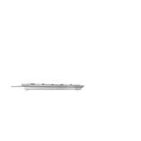 CHERRY KC 6000 Slim Tastatur Universal USB AZERTY Belgisch Silber, Weiß