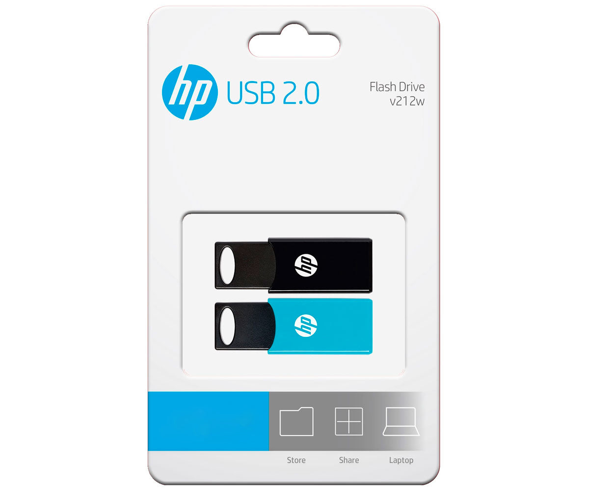 HP v212w USB-Stick 64 GB USB Typ-A 2.0 Schwarz, Blau