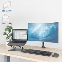 ACT Monitor-Tischhalterung, 1 Bildschirm bis zu 32" und 12 kg