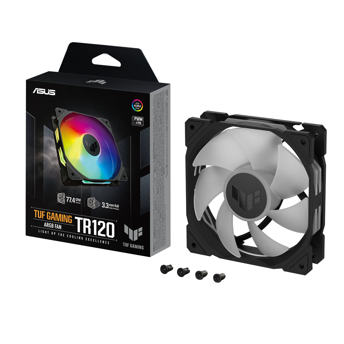 ASUS TUF Gaming TR120 ARGB Fan - Single Pack Computergehäuse Ventilator 12 cm Schwarz