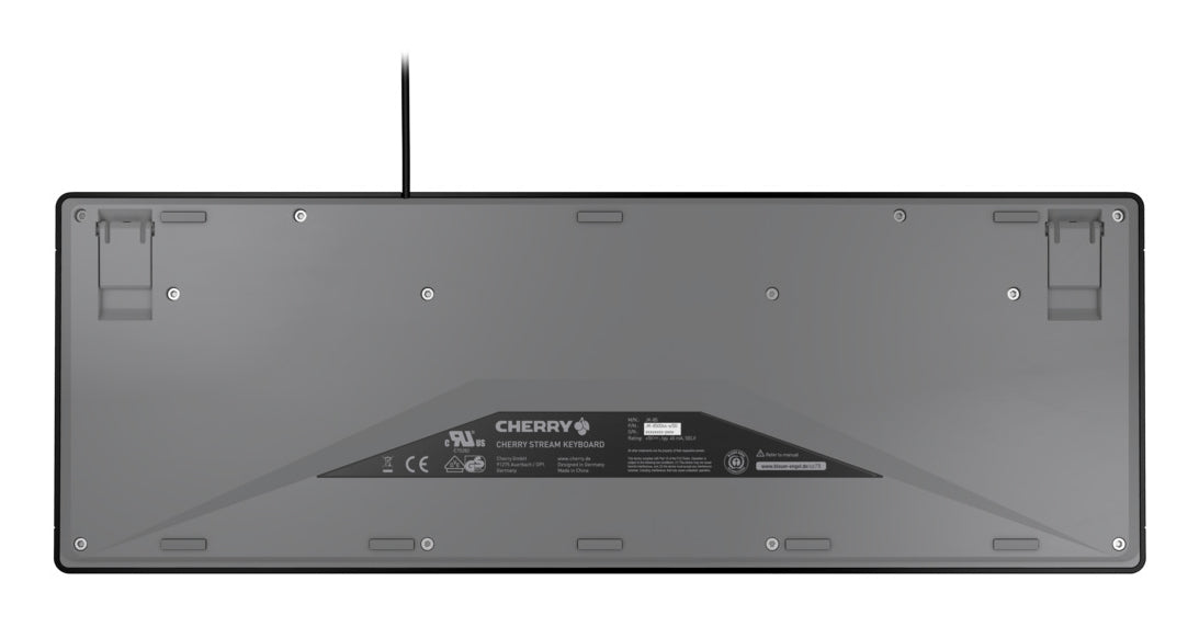 CHERRY STREAM Tastatur Heimbüro USB QWERTY Portuguesisch Schwarz, Grau