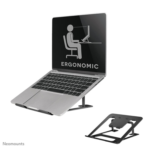 Neomounts NSLS085BLACK Laptop Stand 10-17" - foldable - compact - universal