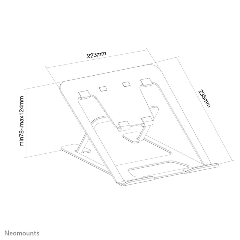 Neomounts NSLS085GREY Laptop-Halterung 10-17" - faltbar - kompakt - universal