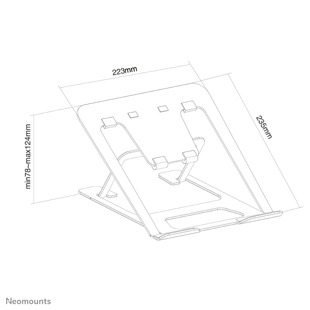Neomounts NSLS085SILVER Laptop-Halterung 10-17" - faltbar - kompakt - universal
