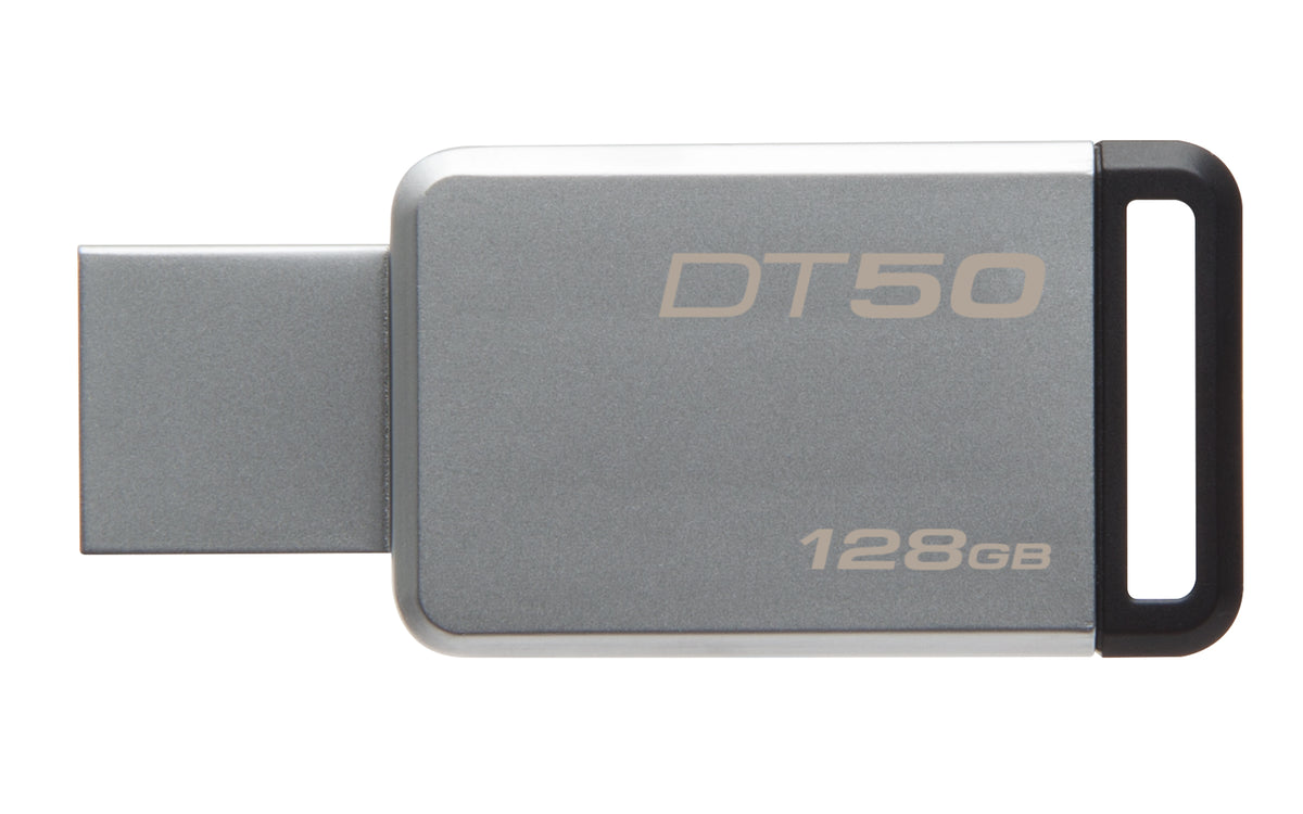 Kingston Technology DataTraveler 50 128GB USB-Stick USB Typ-A 3.2 Gen 1 (3.1 Gen 1) Schwarz, Silber