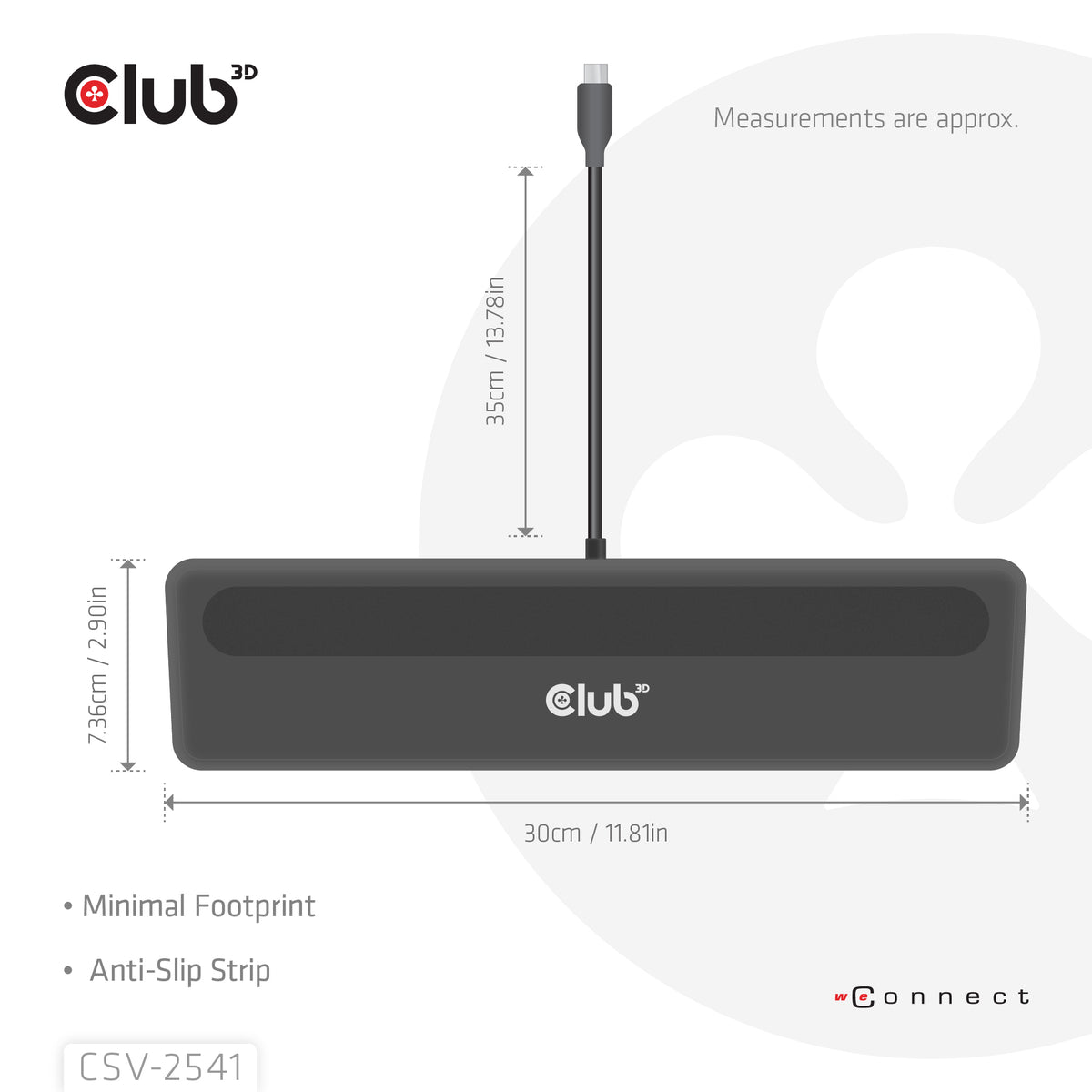 CLUB3D CSV-2541 laptop-dockingstation & portreplikator Andocken USB 3.2 Gen 1 (3.1 Gen 1) Type-C Schwarz